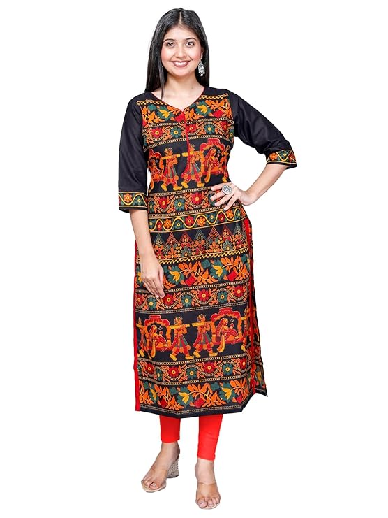 Red Modal Kalamkari Printed Meiji Top